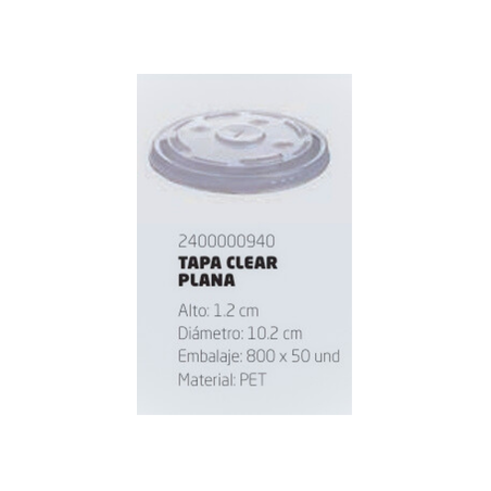 TAPA CLEAR PLANA PET WAU! MAESTTRO 98.5MM X50 (16)