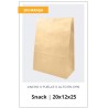 BOLSA PAPEL 20 X 12 X 25 SIN MANIJA
