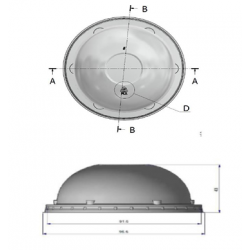 TAPA PRISMA DOMO 5-7-10 OZ SIN PERF PET PQ X 100