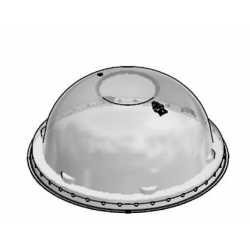 TAPA PRISMA DOMO PERFORADA 5 / 7 /10 OZ PET PQ X 100