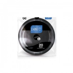 PLATO ICOPOR 23 CM NEGRO X 20 UND