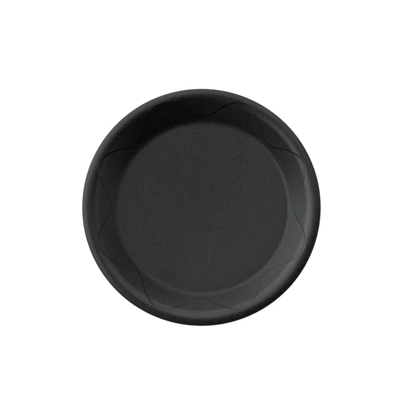 PLATO ICOPOR 23 CM NEGRO X 20 UND