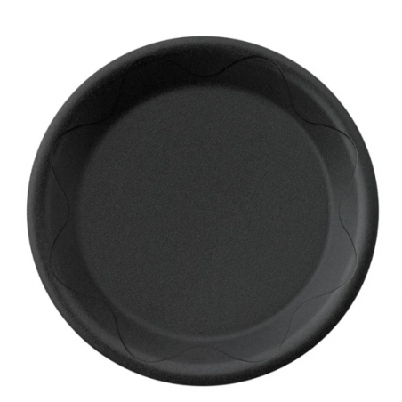 PLATO ICOPOR 23 CM NEGRO X 20 UND