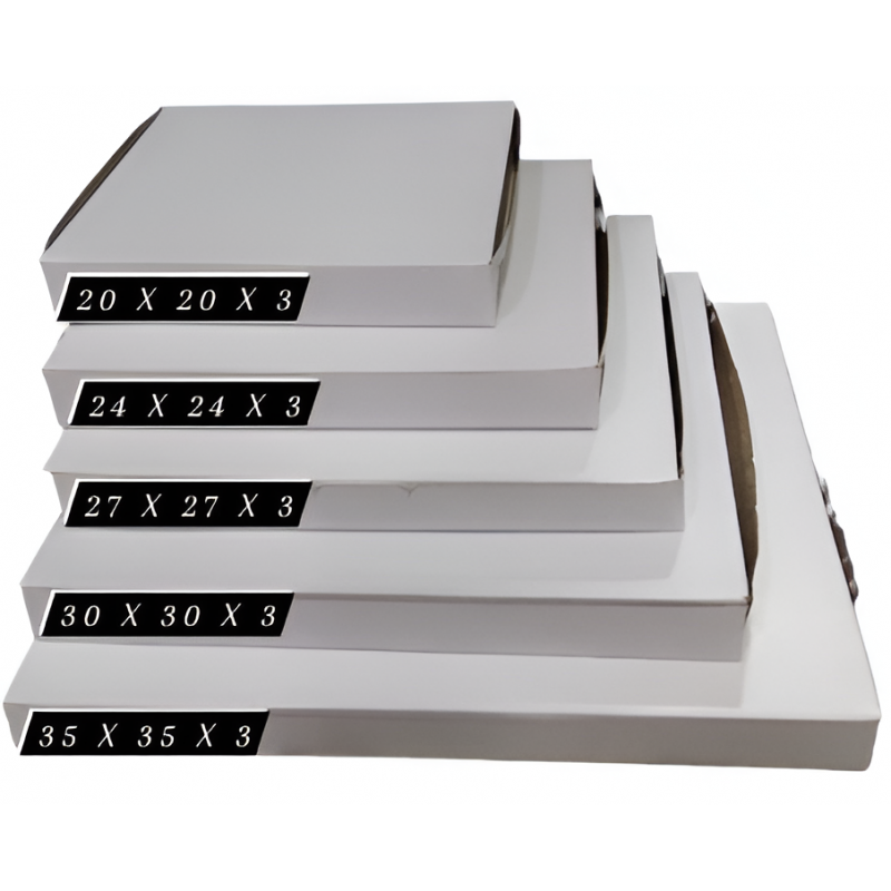 CAJA PIZZA BASE PLASTIFICADA 20 X 20 X 3
