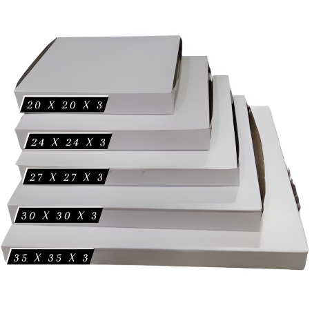 CAJA PIZZA BASE PLASTIFICADA 20 X 20 X 3