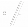 PITILLO PAPEL DIAM NEGRO 8 MM X 19.7 LARGO X 100 UND