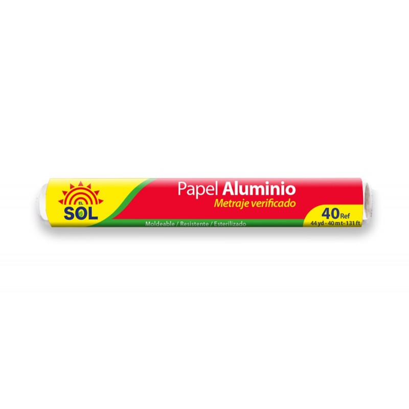 PAPEL ALUMINIO 40 MTS EL SOL