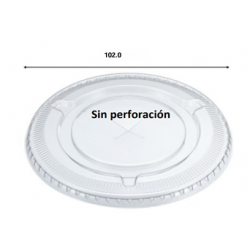 TAPA VASO PRISMA PLANA 12-14-16-18 OZ SIN PERF PET X 100 UND