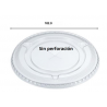 TAPA VASO PRISMA PLANA 12-14-16-18 OZ SIN PERF PET X 100 UND