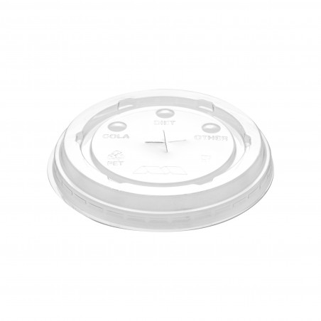 TAPA VASO PRISMA PLANA 12-14-16-18 OZ SIN PERF PET X 100 UND