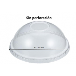 TAPA VASO PRISMA DOMO 12-14-16-18 OZ SIN PERF PET X 100 UND