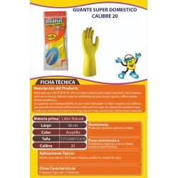 GUANTE AMARILLO DELFIN 7 CALIBRE 20