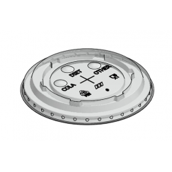 TAPA PRISMA PLANA PERFORADA 5-7-10 OZ PET PQ X 100