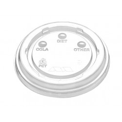 TAPA PRISMA PLANA SIN PERF 9 -12 OZ PET PQ X 100