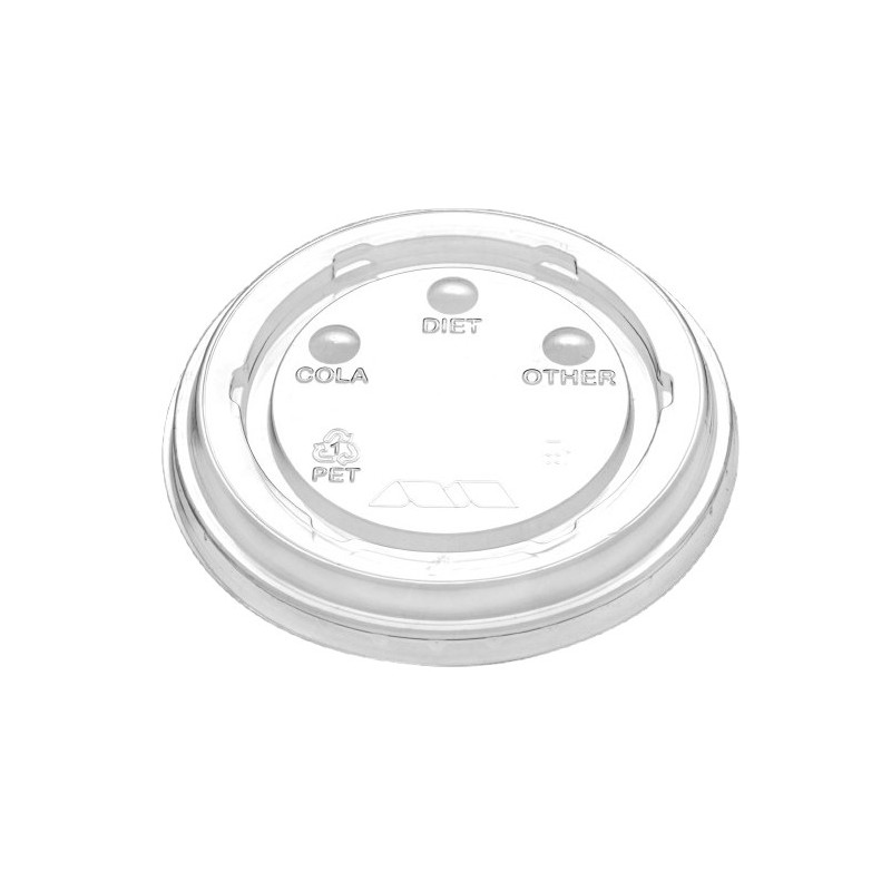 TAPA PRISMA PLANA SIN PERF 9 -12 OZ PET PQ X 100