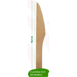 CUCHILLO MADERA 16 CM EL SOL PAQ X 100