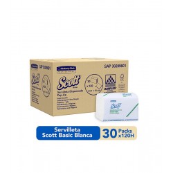 SERVILLETA ECO. PAQ. X 120 UND 209601 SCOTT CAJA X 30 PQ