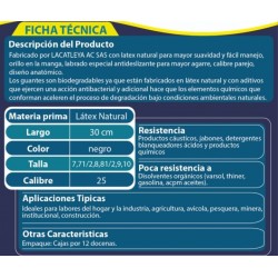 GUANTE NEGRO DELFIN 8 CALIBRE 25