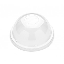 TAPA PRISMA DOMO 9-12 OZ PERFORADA PET 93 MM PQ X 100