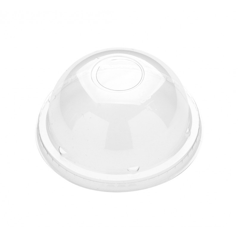 TAPA PRISMA DOMO 9-12 OZ PERFORADA PET 93 MM PQ X 100