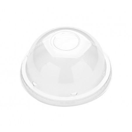 TAPA PRISMA DOMO 9-12 OZ PERFORADA PET 93 MM PQ X 100