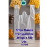 BOLSA MANIJA 20 KILOS X 100 UNIDADES TRANSPARENTE