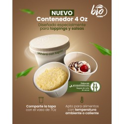 CONTENEDOR BIOFORM 4 OZ PAQUETE X 25