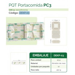PORTACOMIDA ECOGREEN PULPA DE PAPEL 22X18X7 P3 X 20