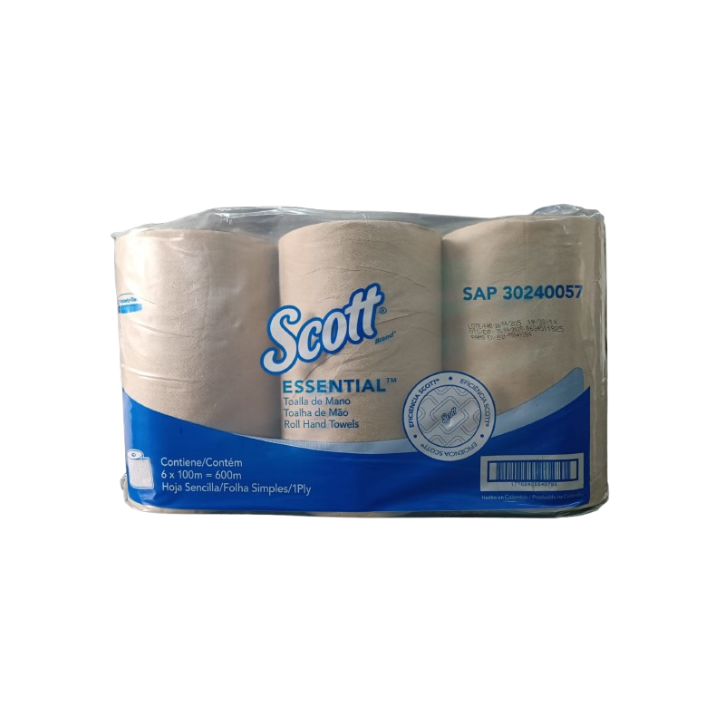 TOALLA MANOS ROLLO NAT X 100 MTS  R-0840 / 0057  SCOTT