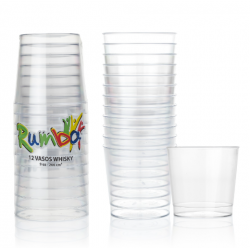 VASO WHISKY 9 ONZAS PAQ. X 12 UND. REF RUMBA