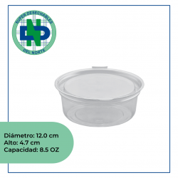 CONTENEDOR REDONDO C/T CON VISAGRA MINI PACK ALTA...