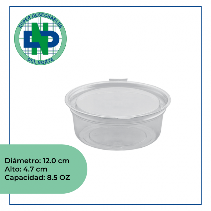 CONTENEDOR REDONDO C/T CON VISAGRA MINI PACK ALTA VISIBILIDAD S X 200 UND