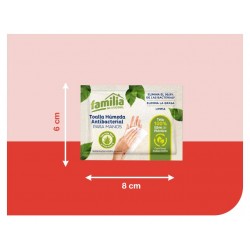 TOALLA HUMEDA EMPACADA INDIVIDUAL BOLSA X 100 FAMILIA 74401