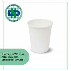 VASO 7 ONZ BIOFORM BLANCO PQ X 50