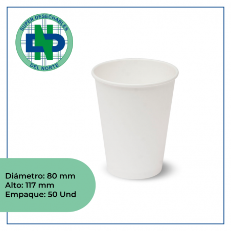 VASO 12 ONZ BIOFORM BLANCO PQ X 50