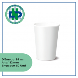 VASO 16 ONZ BIOFORM BLANCO PQ X 50