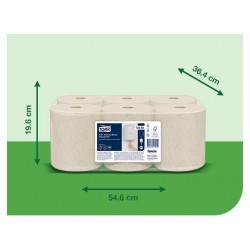 TOALLA MANOS T/H NAT. ROLLO X 100 MT R-7368-9