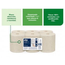 TOALLA MANOS T/H NAT. ROLLO X 100 MT R-7368-9