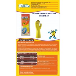 GUANTE AMARILLO DELFIN 8 CALIBRE 20