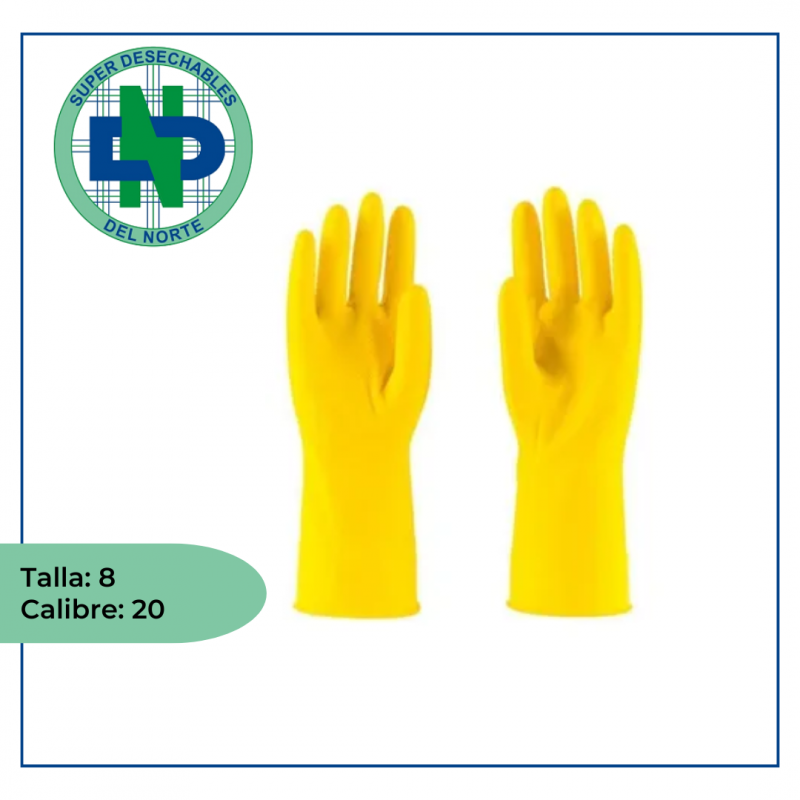 GUANTE AMARILLO DELFIN 8 CALIBRE 20