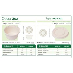 COPA ECOGREEN SALSERA 2 ONZ + TAPA X 100