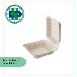 PORTACOMIDA BAGAZO CAÑA P1 SIN DIVISIONES PQ X 20