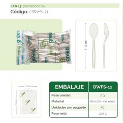 CUCHARA ECOGREEN MINI 11.5 CM X 50