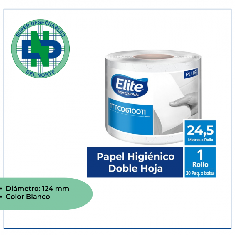 PAPEL HIG BCO RLL HD X1 24.5MTS REF 1TTCO610011 PACA X30