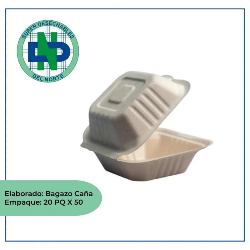 PORTAHAMBURGUESA BAGAZO CAÑA PROM PQ X 50  C1