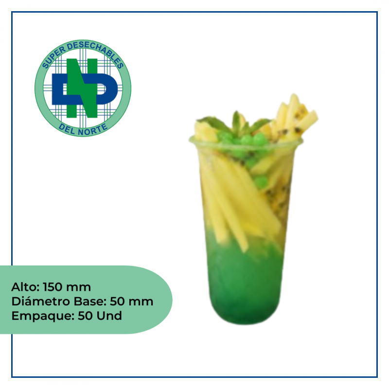 VASO TIPO U 22 OZ PP PQ X 50