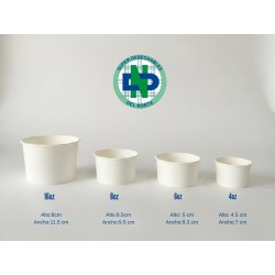 BASE HELADO 4 OZ BLANCA PQ X 50 - BARVAL