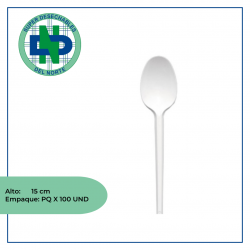 CUCHARA GRANDE BLANCA CHAMPION PAQ X 100