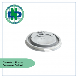 TAPA VASO BIOFORM 9-12 OZ VIAJERA BLANCA PQX50
