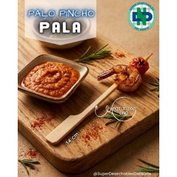 PALO PINCHO PALA 14 CM PQ X 100 UND - BANDERIN